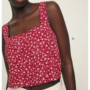 Reformation Lorin Top Red - Size S